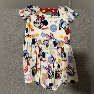 Little Sleepies Minnie Mouse Dress 12-18 months EUC